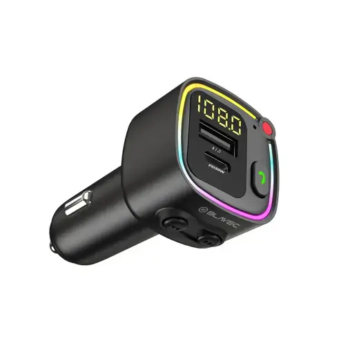 Blavec FM Transmitter Flash TR-02 MP3, Bluetooth - USB + Type C - PD 30W (TFMFTR02-B) black Фото num