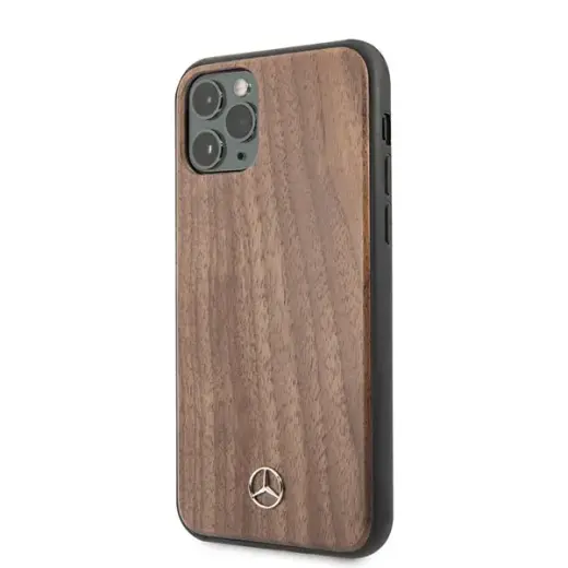 Mercedes MEHCN58VWOLB iPhone 11 Pro hard case brązowy|brown Wood Line Walnut Foto 2