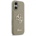 Guess Silicone Big 4G Script maciņš telefonam iPhone 17 brūns — Foto 4