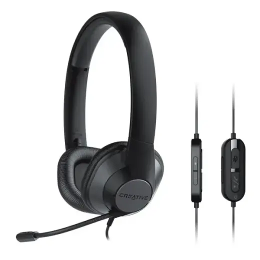 Creative Słuchawki przewodowe             z mikrofonem HS-720 V2 czarny|black USB Foto 2