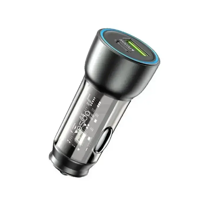 Зарядка для автомобиля Yesido Y49 | 30W | PD, QC | USB-A, USB-C | чёрная