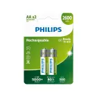 PHILIPS Rechargable batttery AA NiMH 2600mAh set of 2pcs. Foto 1
