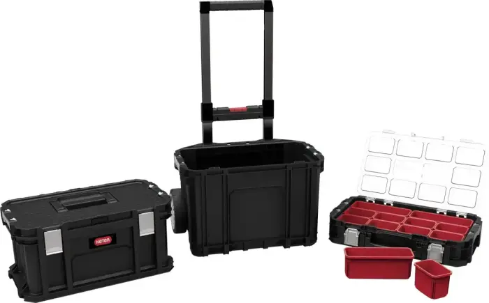 Instrumentu kastu komplekts uz riteņiem Connect Rolling Work Shop Set 56,5x37,3x70cm Foto 3