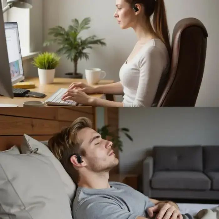 Bluetooth headphones 4smarts SkyBuds OWS with AI display, black Foto 12