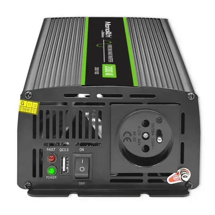 Qoltec Pure Sine Wave Inverter Monolith | 1000W | 2000W | 24V to 230V Foto 10