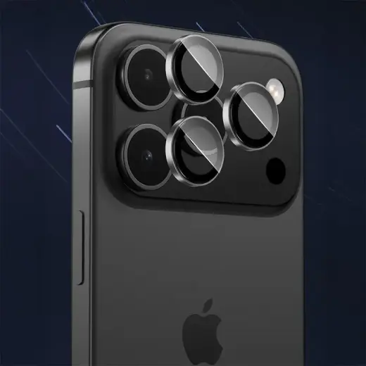 Benks Tempered glass DR Sapphire Lens Protector on camera for Iphone 17 (lens 2 pieces) black Foto 3