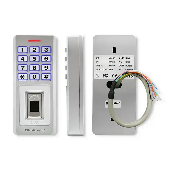 Qoltec Code lock OBERON with fingerprint reader | RFID | Code | Card | key fob | Doorbell | IP68 | EM Foto 8