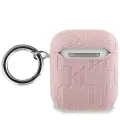 Karl Lagerfeld KLA2PGKCPP AirPods 1|2 cover różowy|pink Monogram Karl & Choupette Head Фото num