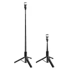 Selfie stick tripod with remote control + LED light Hoco K34 black — Foto 2