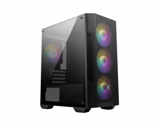 MSI MAG FORGE M100A computer case Micro Tower Black  Transparent Foto 1