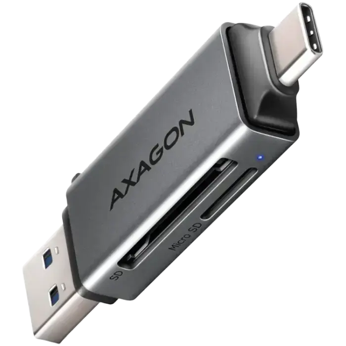 Axagon CRE-DAC External, Type-C+Type-A 2-slot SD/microSD