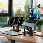 Wozinsky WRS-CPY84SB 360 Aluminum Laptop and Tablet Stand + Free Smartphone Stand - Black Photo