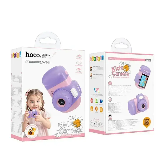 Digital kids camera Hoco 2MP 2,4" Full HD DV201 pink Foto 8