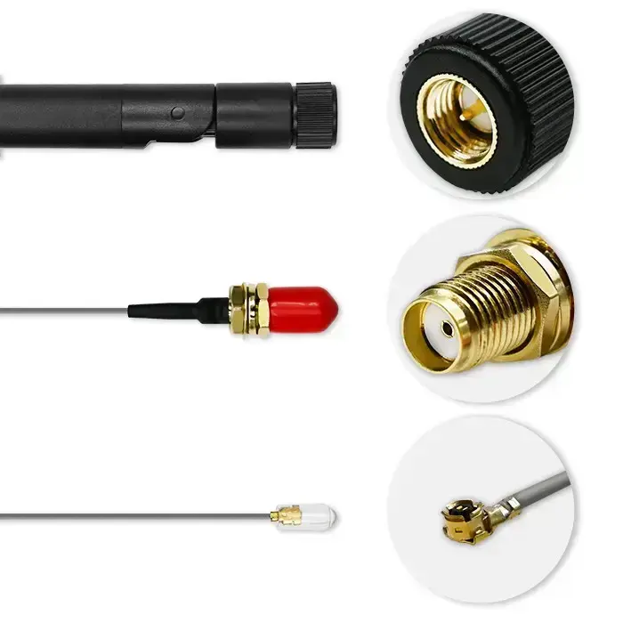 Qoltec Wi-Fi antenna 2.4/2.5 GHz | 5.1/5.8 GHz | 5dBi | omnidirectional | Indoor Photo