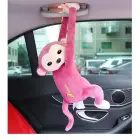Monkey hanging model tissue box pink Фото num