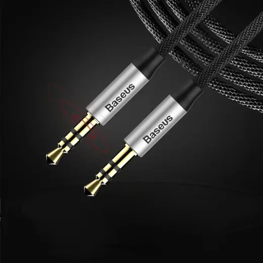 Baseus CAM30-BS1 Premium AUX Cable 3.5 mm -> 3.5 mm 1.0m Grey Photo