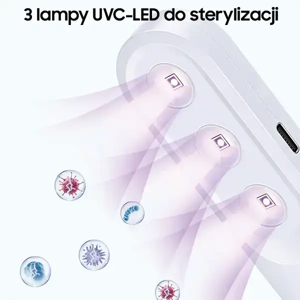 USAMS Mini UV-C Disinfecting Lamp Handheld Sterilizer white ZB159XDD01 (US-ZB159) Foto 3