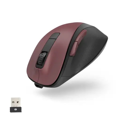 Hama MW-500 V2 Wireless Mouse with Battery - Burgundy Фото num