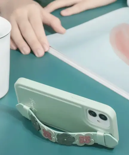 Kingxbar Sweet Series case decorated with original Swarovski crystals iPhone 12 Pro Max green Foto 9