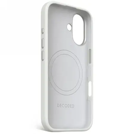 Decoded AntiMicrobial Silicone Backcover with MagSafe for iPhone 16 - Gray Фото num
