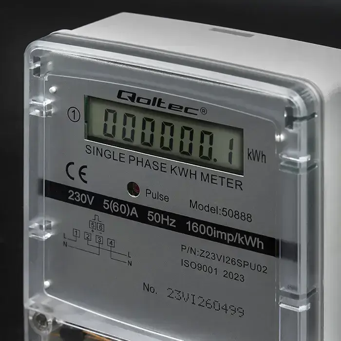 Qoltec Single-phase electronic meter | Energy consumption meter | 230V | LCD Foto 4