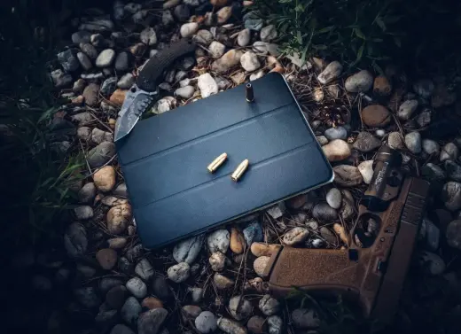 Tactical Book Tri Fold Case for Xiaomi Redmi Pad SE Black Foto 3