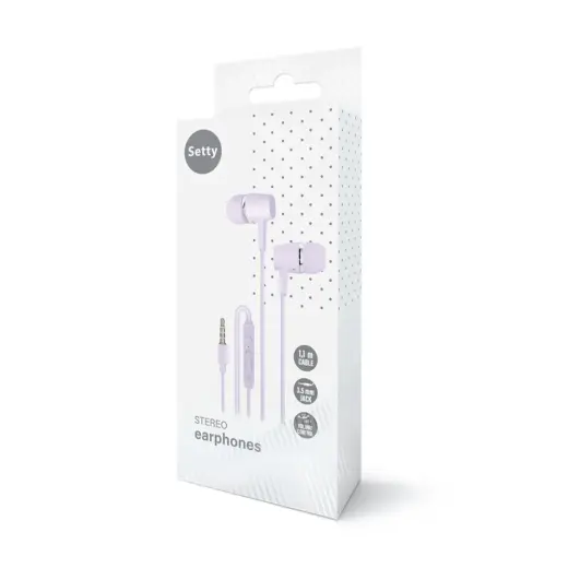 Setty wired earphones SPD-J-29 lilac Foto 2