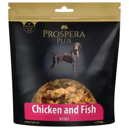 Gardums suņiem – Prospera Plus Fish Wrapped by Chicken, 230 g