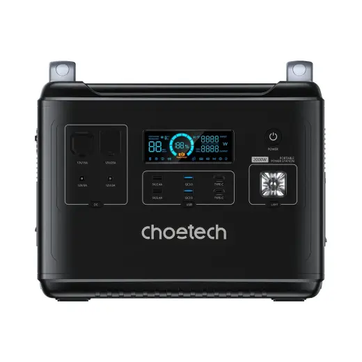 Choetech BS006 Super Mini внешний аккумулятор (powerbank) | 1997Wh | 2000W | USB-A, USB-C, AC, Авто, XT60, DC | LED фонарик | черный Фото num
