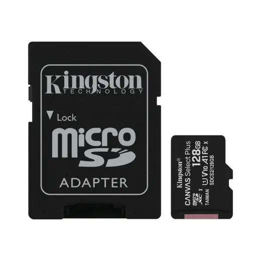 Kingston memory card 128GB microSDXC Canvas Select Plus cl. 10 UHS-I 100 MB|s + adapter Фото num