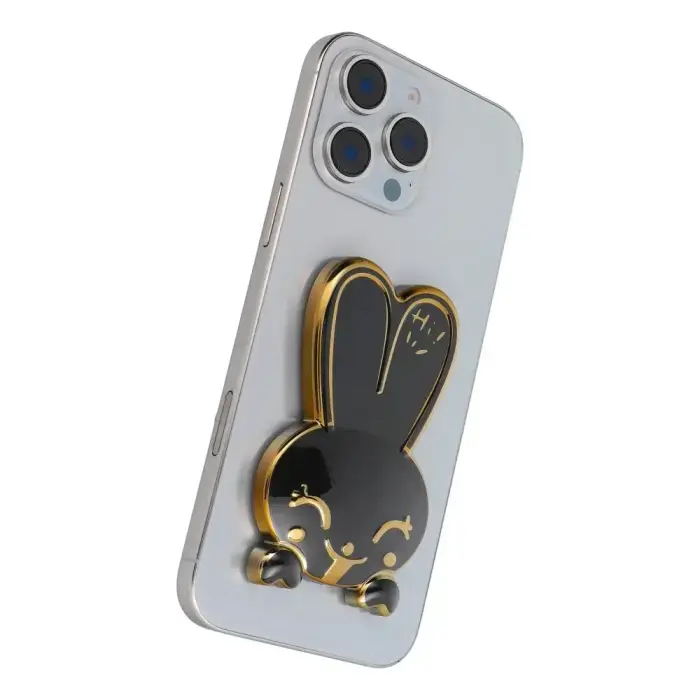 Phone stand RABBIT - stick-on - black Foto 3