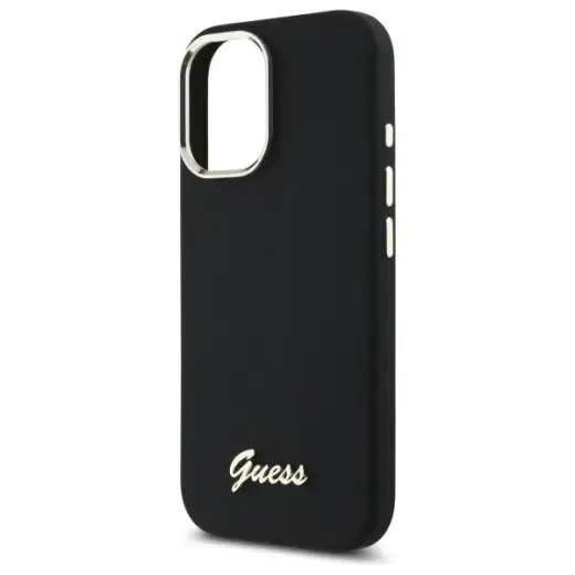 Guess GUHCP16SSMBSLK iPhone 16 6.1" black hardcase Silicone Script Metal Logo & Frame Foto 6