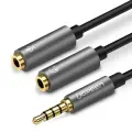 UGREEN 3.5mm Male to Dual 3.5mm Female Headset Splitter (dark grey) Photo