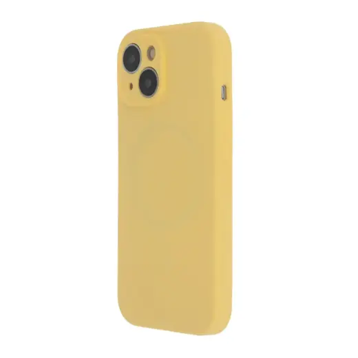 Soft Touch Mag maciņš ar MagSafe atbalstu telefonam iPhone 15 Plus dzeltens