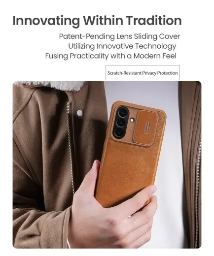 Nillkin Qin Book PRO telefona maciņš Samsung Galaxy A56 5G melns Foto 4