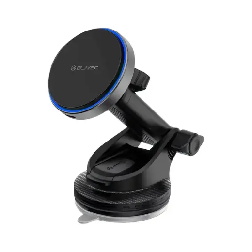 Blavec Car holder BHC-01A 15W magnetic with wirless charging to windshield and dashboard (BHC01A-MWIB) black Foto 2