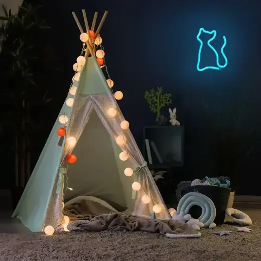 Neon LED Light CAT turquoise NNE24 Neolia Foto 8