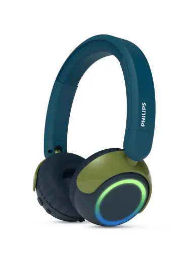 PHILIPS on-ear austiņas ar Bluetooth bērniem, zilas/zaļas