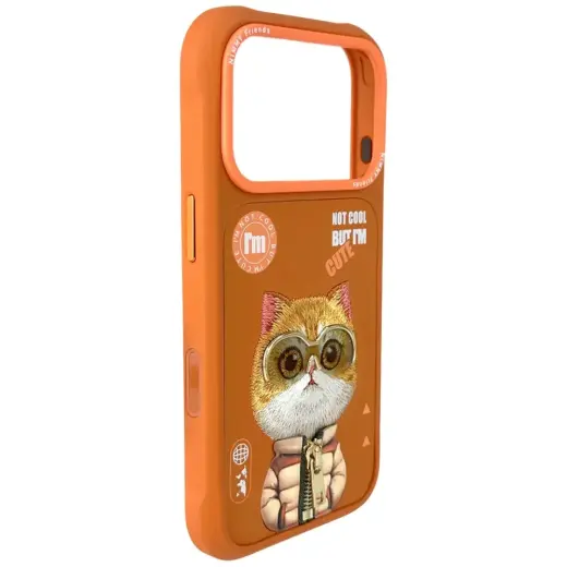Etui Nimmy Cool&Cute 2.0 Cat do iPhone    17 Pro Max pomarańczowy Foto 4