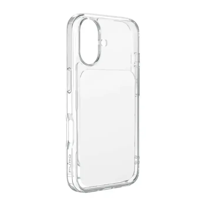 Puro Plate Mag phone case with MagSafe support for iPhone 17 white