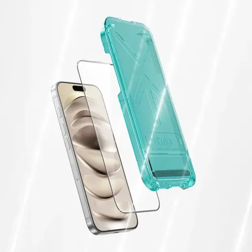 Benks Tempered glass Glass Warrior HD for Iphone 16 Pro black Foto 8
