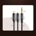 Ugreen cable 3.5 mm headphone splitter mini jack AUX 25cm black (20816) Photo