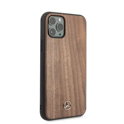 Mercedes MEHCN58VWOLB iPhone 11 Pro hard case brązowy|brown Wood Line Walnut Foto 5