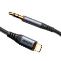Joyroom stereo audio cable AUX 3.5 mm mini jack - Lightning for iPhone iPad 1.2 m black (SY-A06) Photo