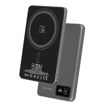 Blavec Power Bank 5000mAh BJ-03 Ultra Slim 7,8mm - Type C - 22,5W magnetic Magsafe 3 in 1 (PBBJ03-MC5G) grey (damaged packaging) Foto 19