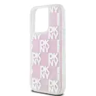 DKNY Liquid Glitter Checkered Pattern Case for iPhone 15 Pro Pink — Foto 3