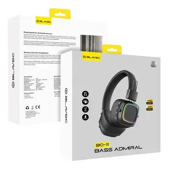 Blavec Over-ear Bluetooth Headphones BO-11 Bass Admiral (BO11-B) black (damaged packaging) Foto 15