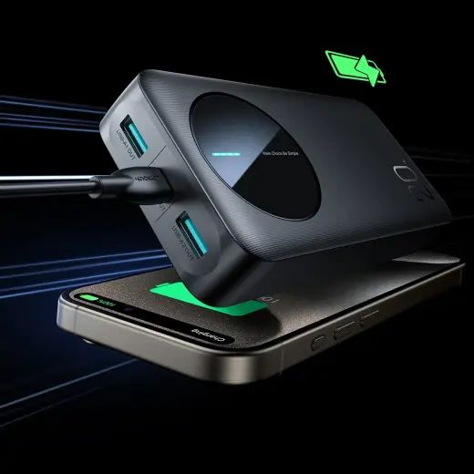 Joyroom JR-PBF14 ārējais akumulators (powerbank) | 20000 mAh | 12W | USB-A, USB-C | melns Foto 11