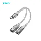 BWOO 2 in 1 Adapter  2 Type C ports to 3.5MM Jack BZ68 Foto 2