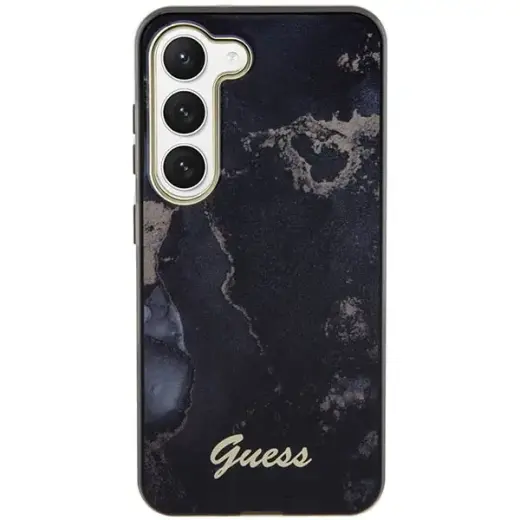 Guess GUHCS23MHTMRSK S23+ S916 czarny|black hardcase Golden Marble Collection Фото num
